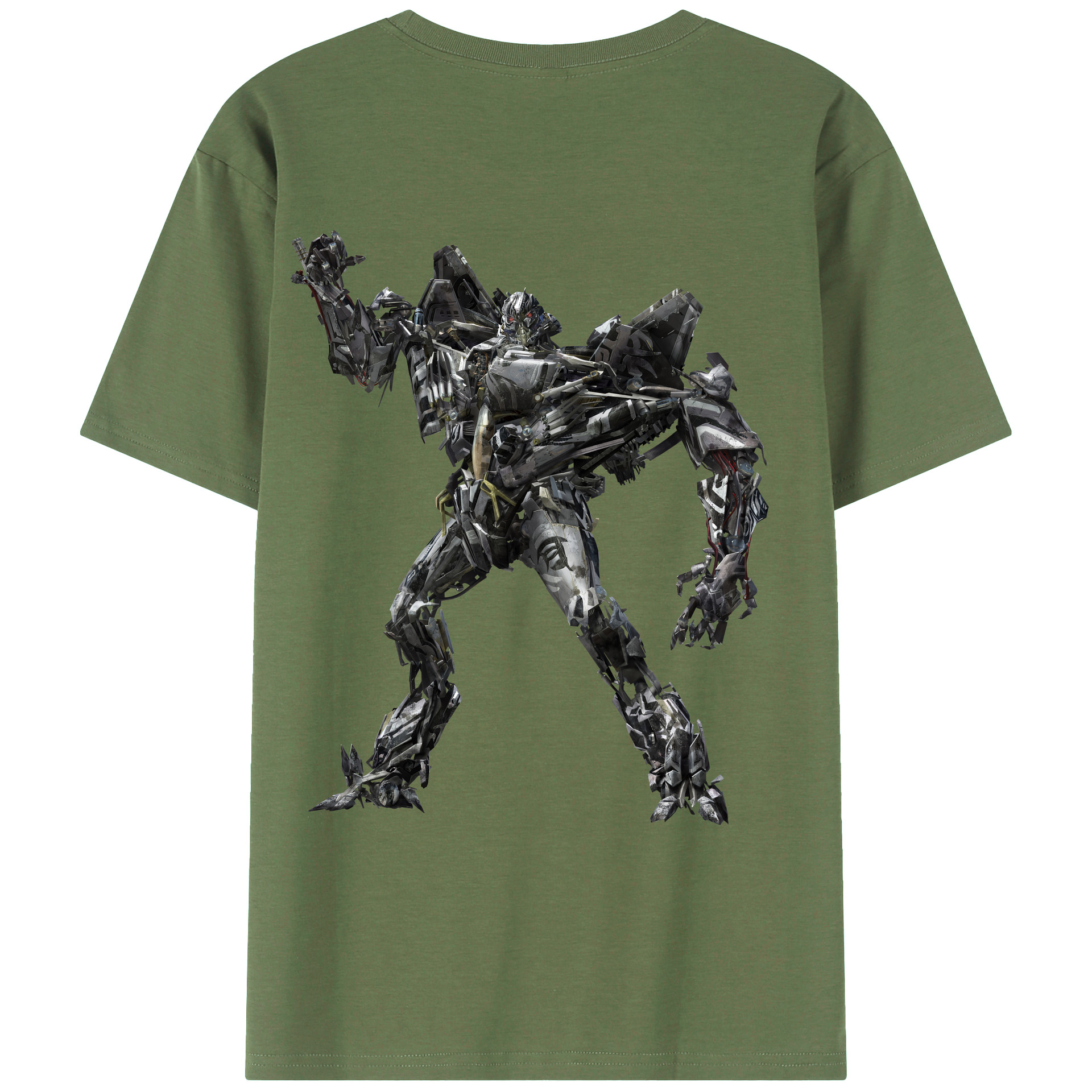 （画像用） Transformers トランスフォーマー 綿100％ メンズ半袖Tシャツ（バックプリント） 通気性